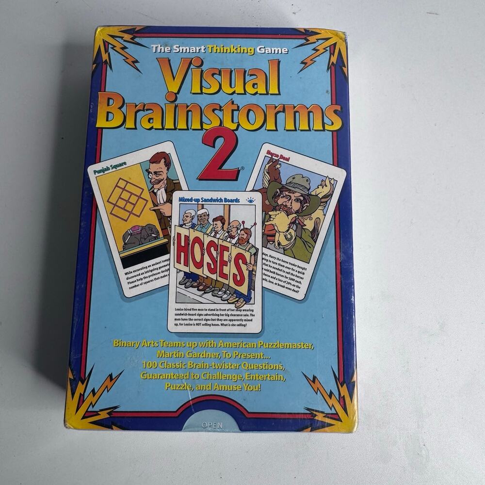 Visual Brainstorms 2: Brainteaser 100 Question Card Game Logic New Sealed